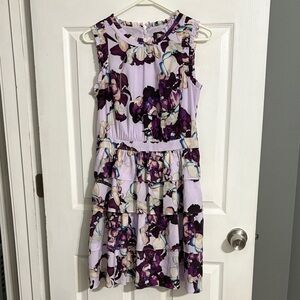 Banana Republic Floral Purple Dress Size 2